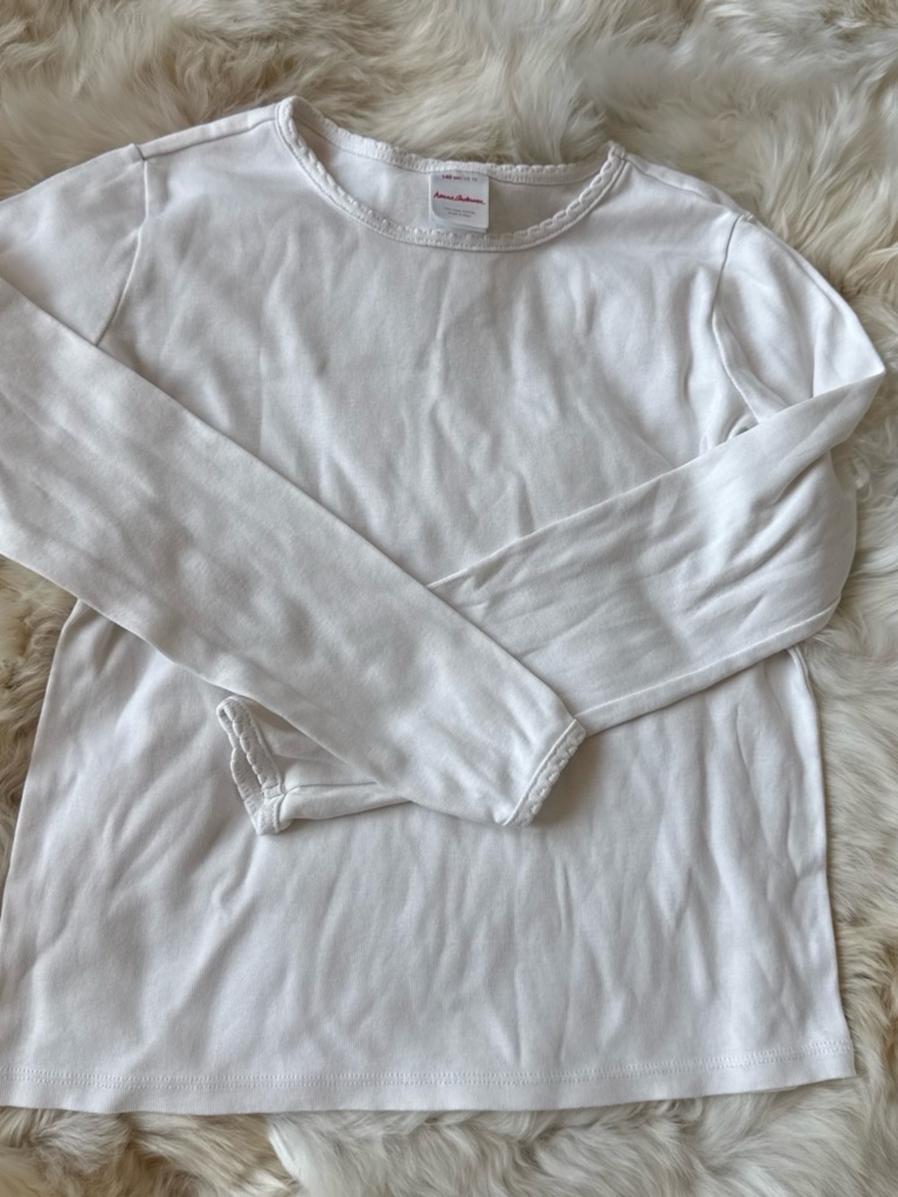 Hanna Andersson White Crewneck Tee